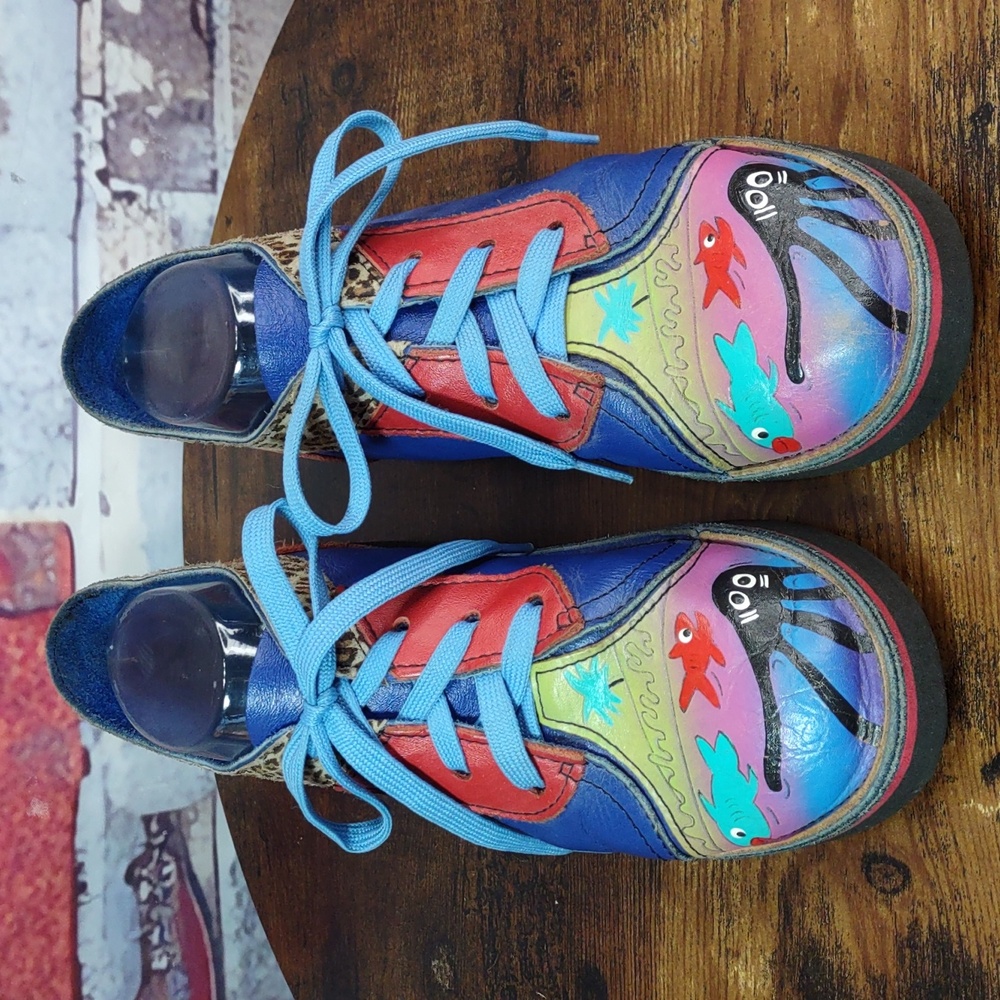 SOLETECH Hand Painted Leather Lace Up Shoes